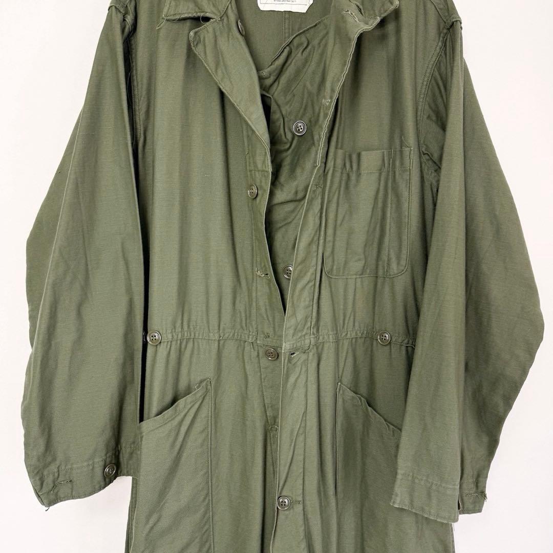 80s 米軍 コットンサテン ジャンプスーツ カバーオール つなぎ S38