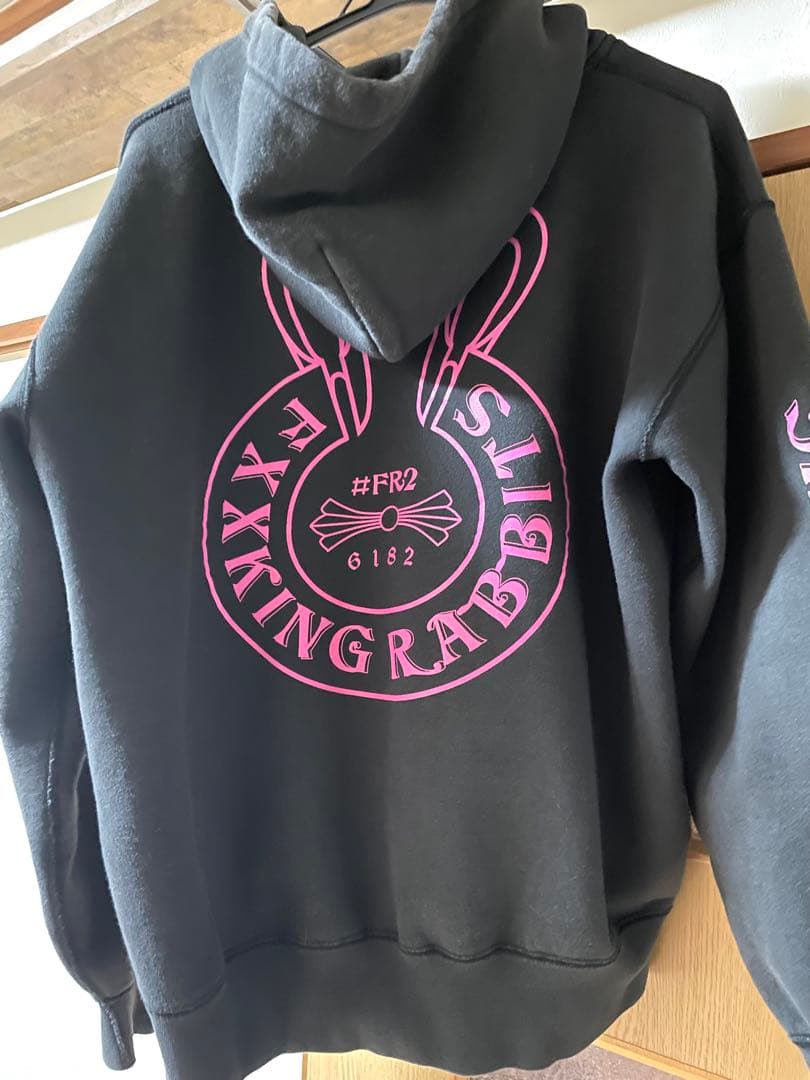 FR2 梅 ジップパーカー ブラック ピンク 限定