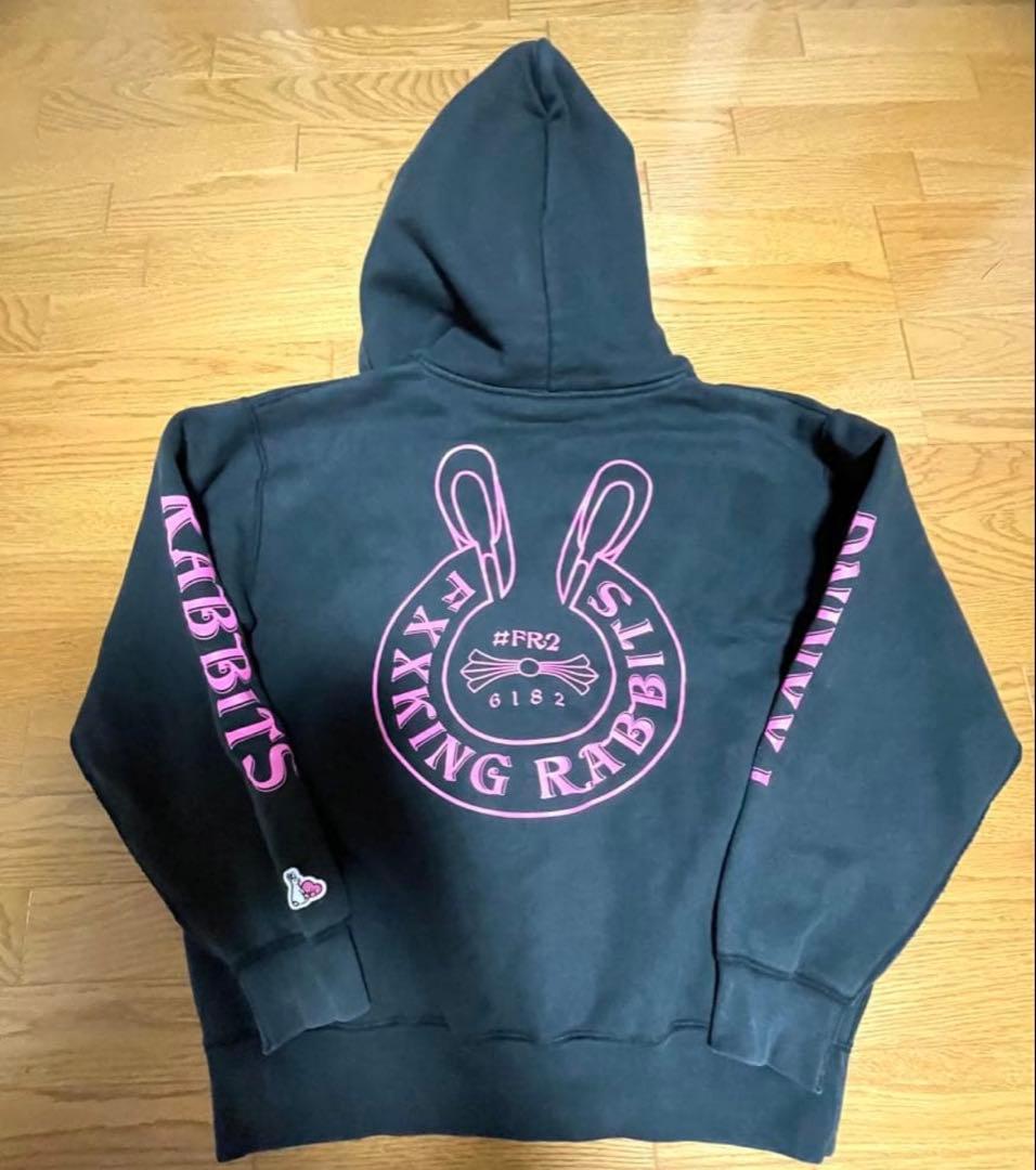 FR2 梅 ジップパーカー ブラック ピンク 限定