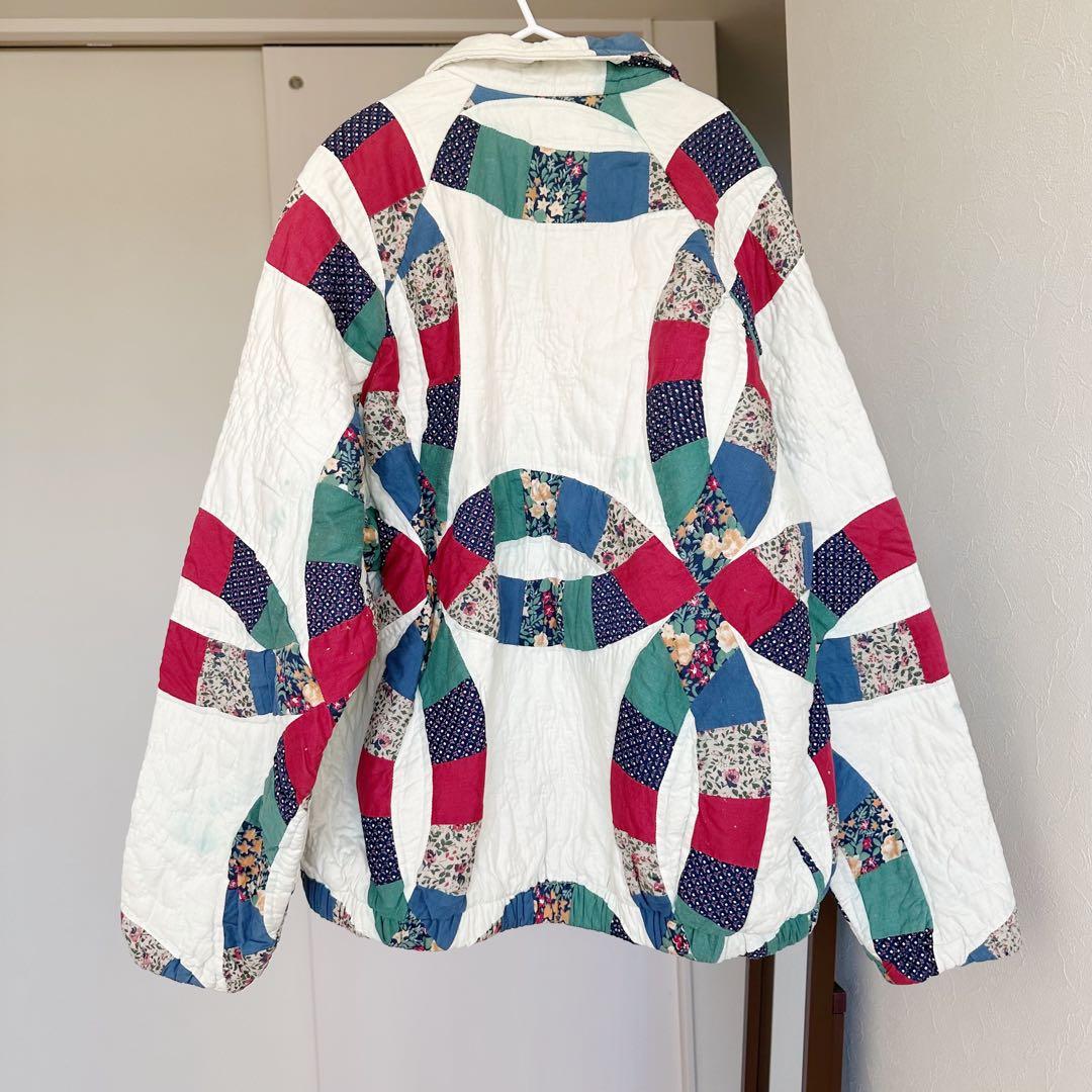 パッチワーク　キルティングブルゾン