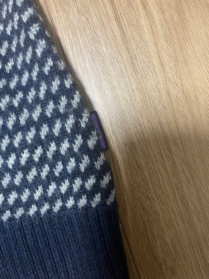 パタゴニア　メリノ クルーネック セーター　バーズアイ　ネイビー　XXL