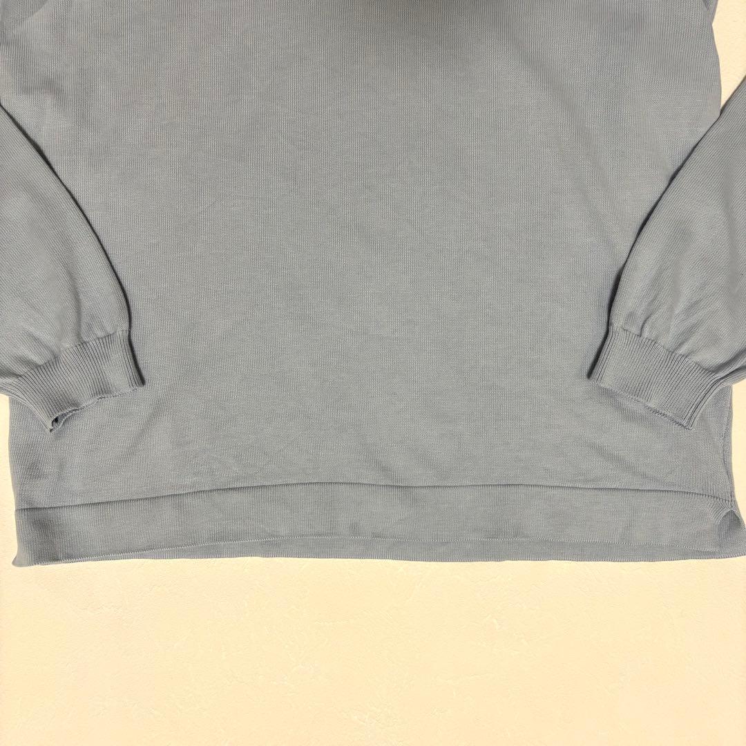 グランサッソ 12G ソフトコットン モックネック46 アイスグレー定価3.3万