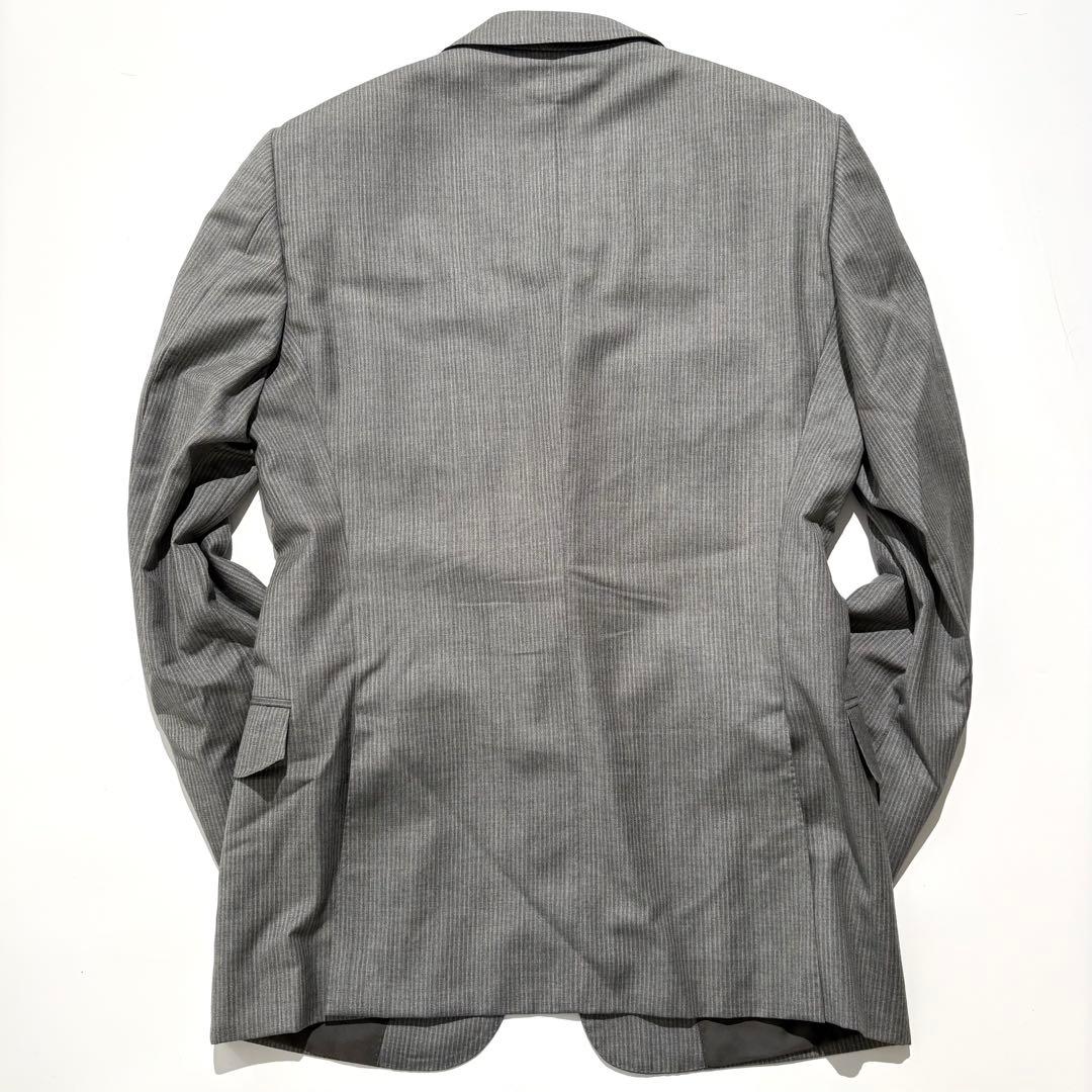 【極美品】GUCCI スーツ セットアップ グレー ストライプ 46
