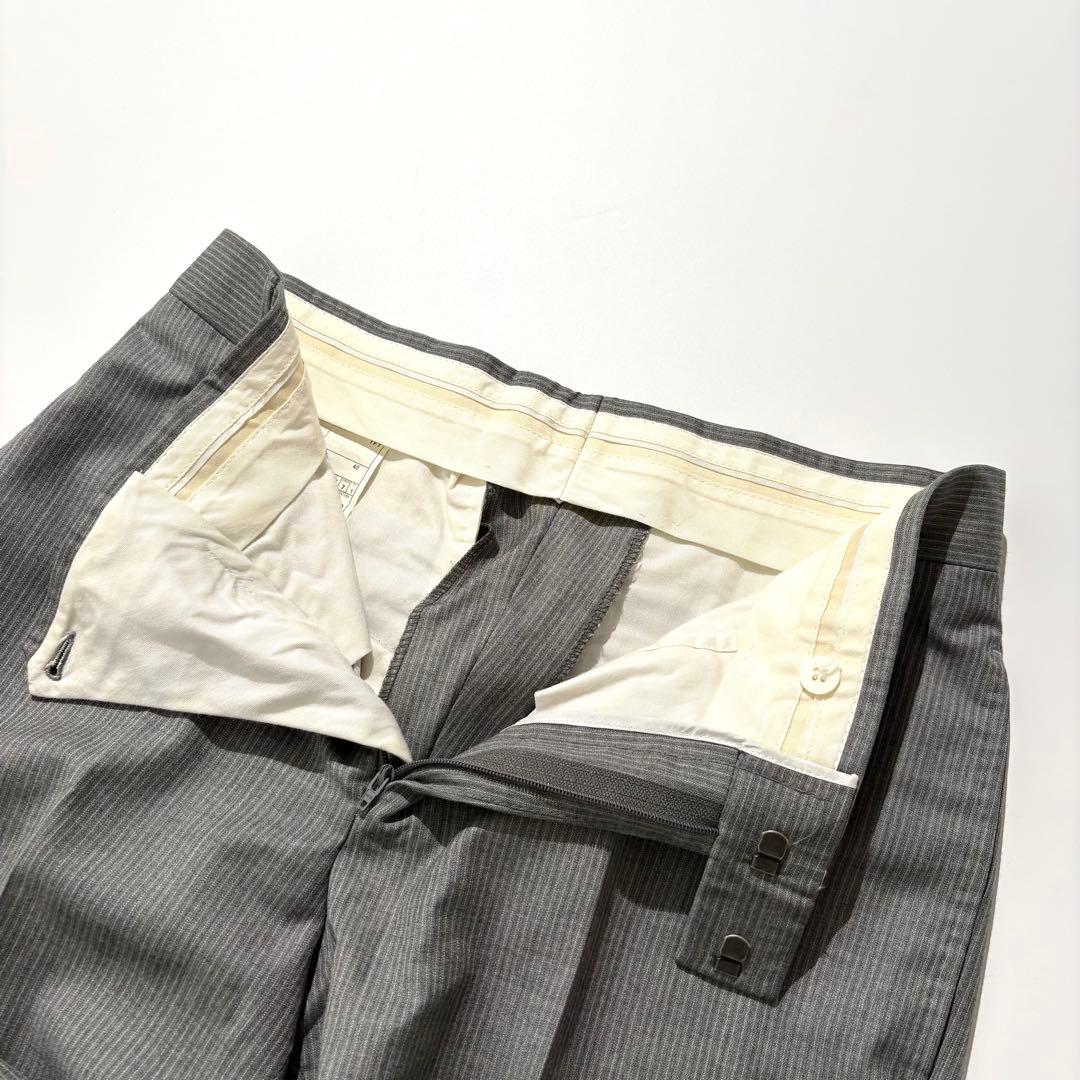 【極美品】GUCCI スーツ セットアップ グレー ストライプ 46