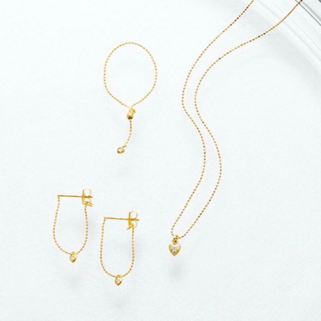 ete K18 ハート ネックレス ピンクゴールド 2021冬