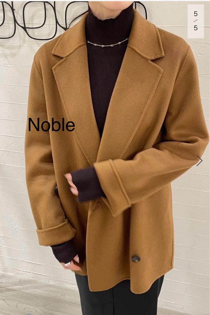 【新品タグ付き】NOBLE Super160sチェスターミドルコート