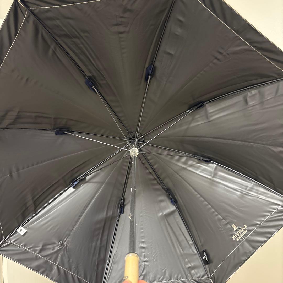 LANVIN 長傘 ネイビー/ベージュ　タグ付き、未使用