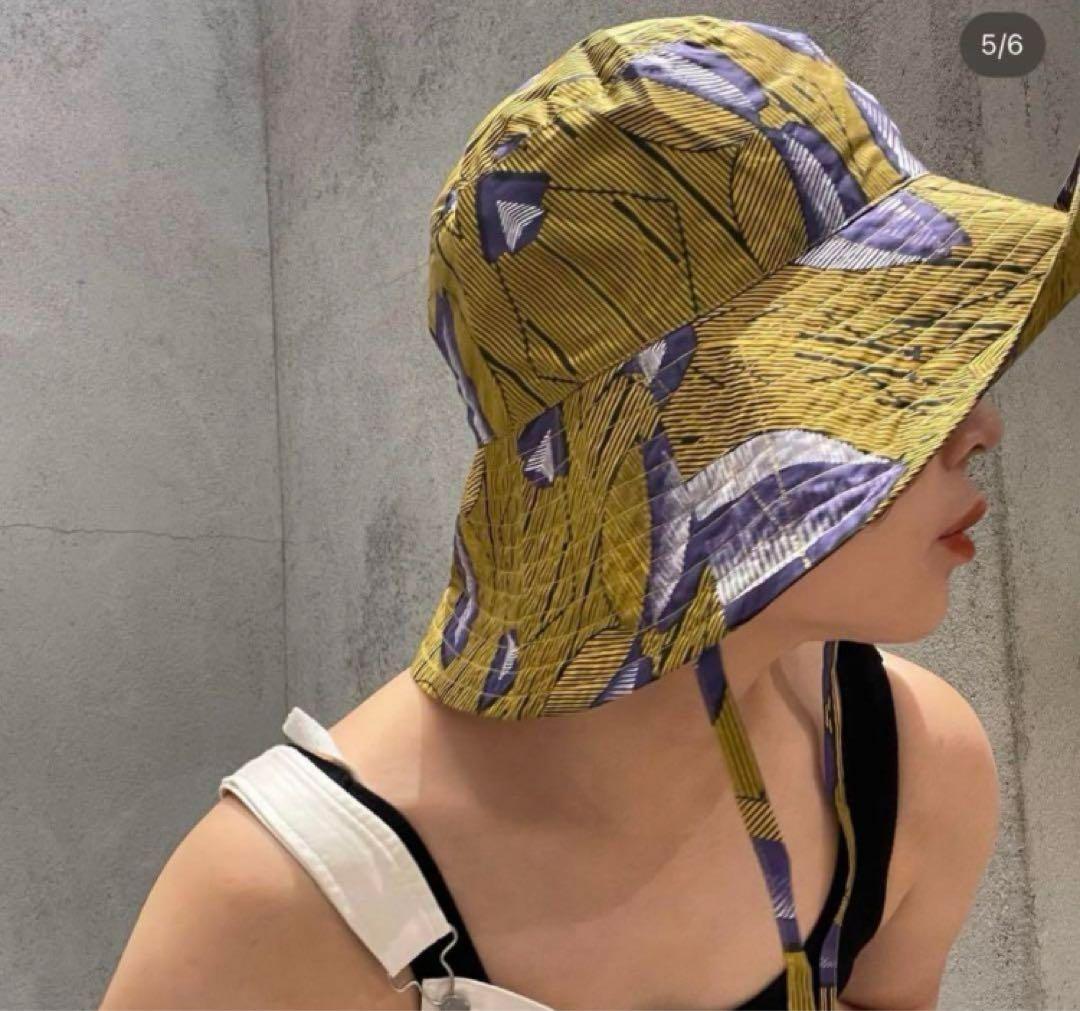 サラマリカ　コットンリネンフラワープリントハット