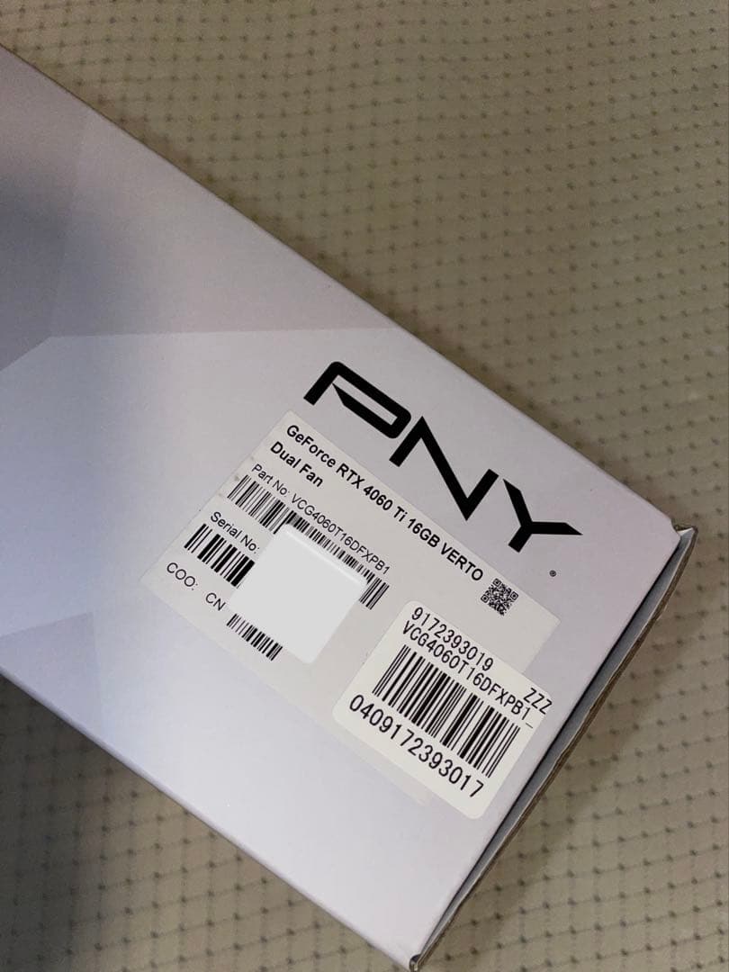 新品未開封 グラフィックカード　RTX 4060 Ti 16GB PNY