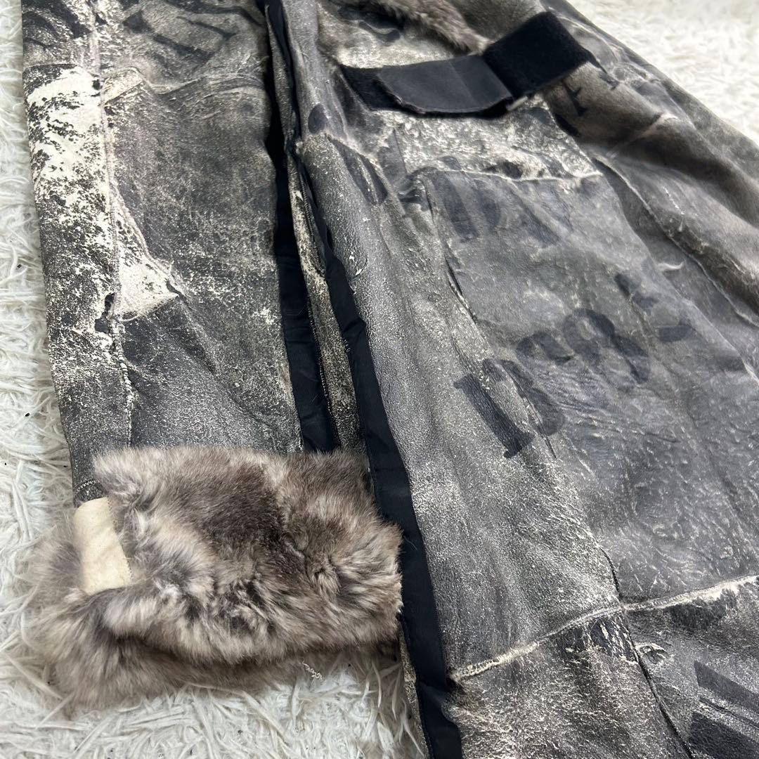 17539✨Y2K ドルチェ＆ガッバーナ ラパン ラビットファーコート プリント