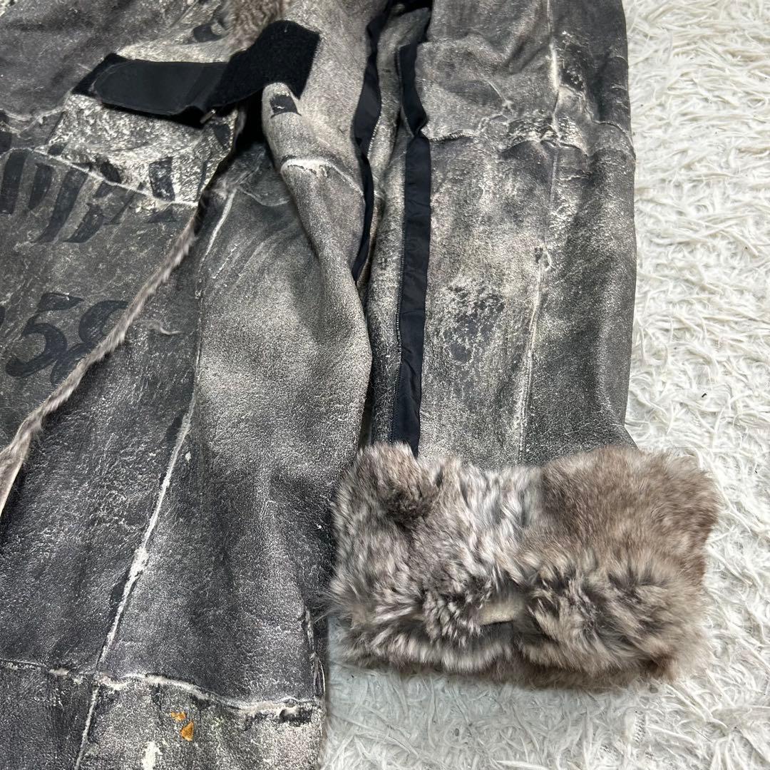 17539✨Y2K ドルチェ＆ガッバーナ ラパン ラビットファーコート プリント