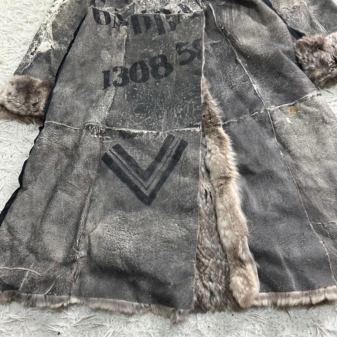 17539✨Y2K ドルチェ＆ガッバーナ ラパン ラビットファーコート プリント