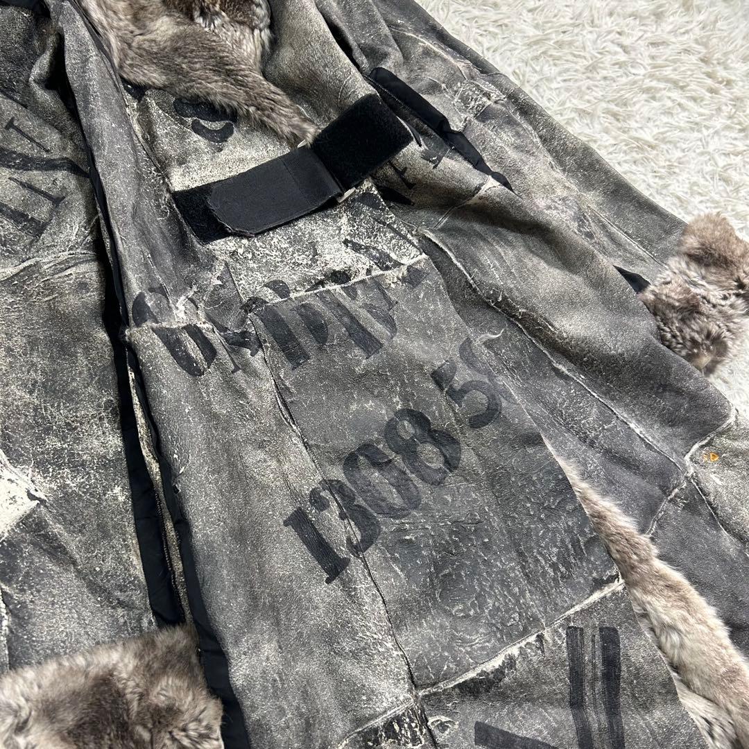 17539✨Y2K ドルチェ＆ガッバーナ ラパン ラビットファーコート プリント