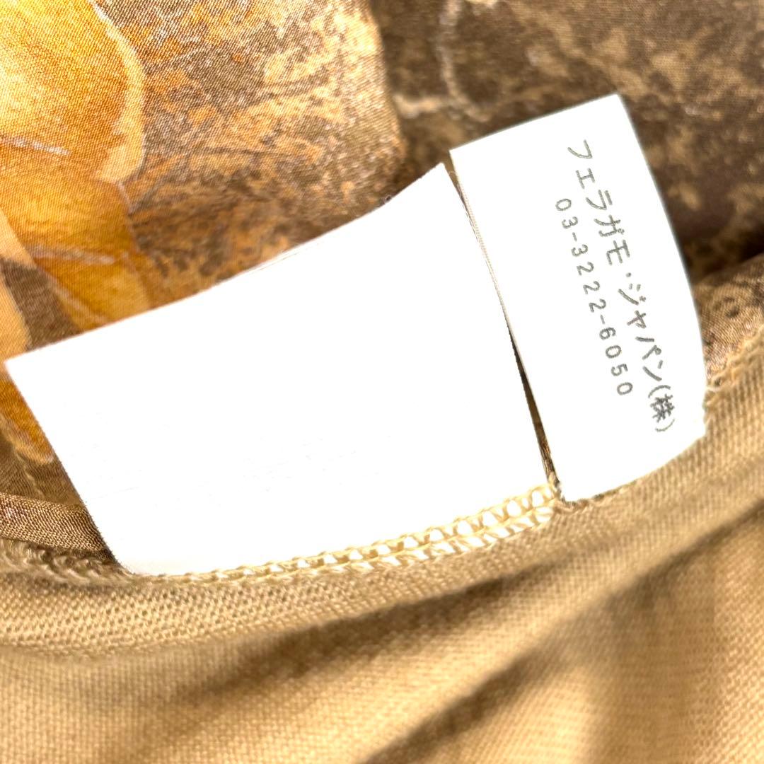 【高級】Salvatore Ferragamo フェラガモ シルク キツネ