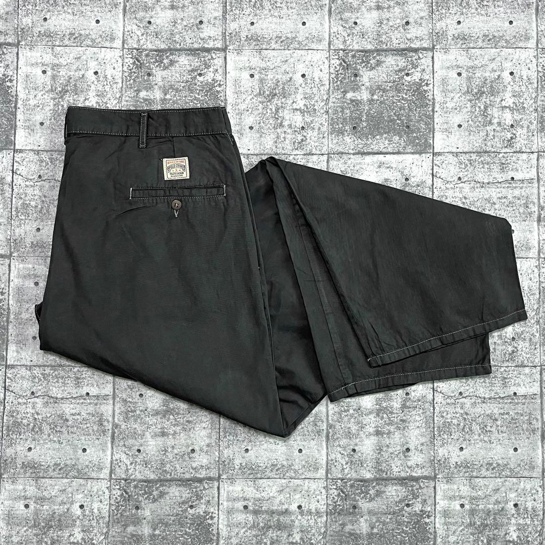 80s POLOラルフローレン ポロチノ 旧タグ USA製 タック ブラック後染