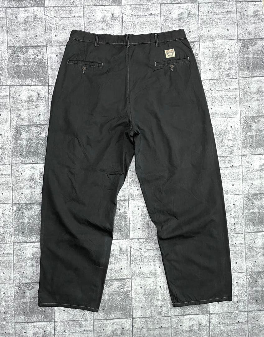 80s POLOラルフローレン ポロチノ 旧タグ USA製 タック ブラック後染