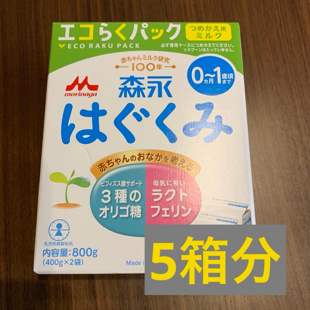 森永 はぐくみエコらくパック (400g×2袋) 5箱分
