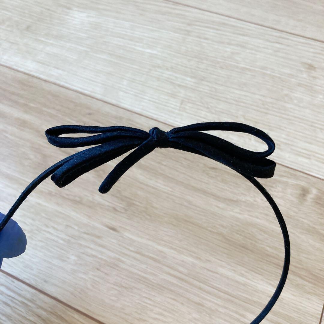 【極美品】acca 黒 リボン付き　カチューシャ