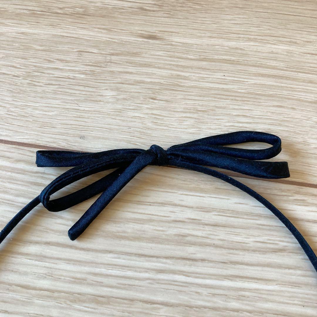 【極美品】acca 黒 リボン付き　カチューシャ