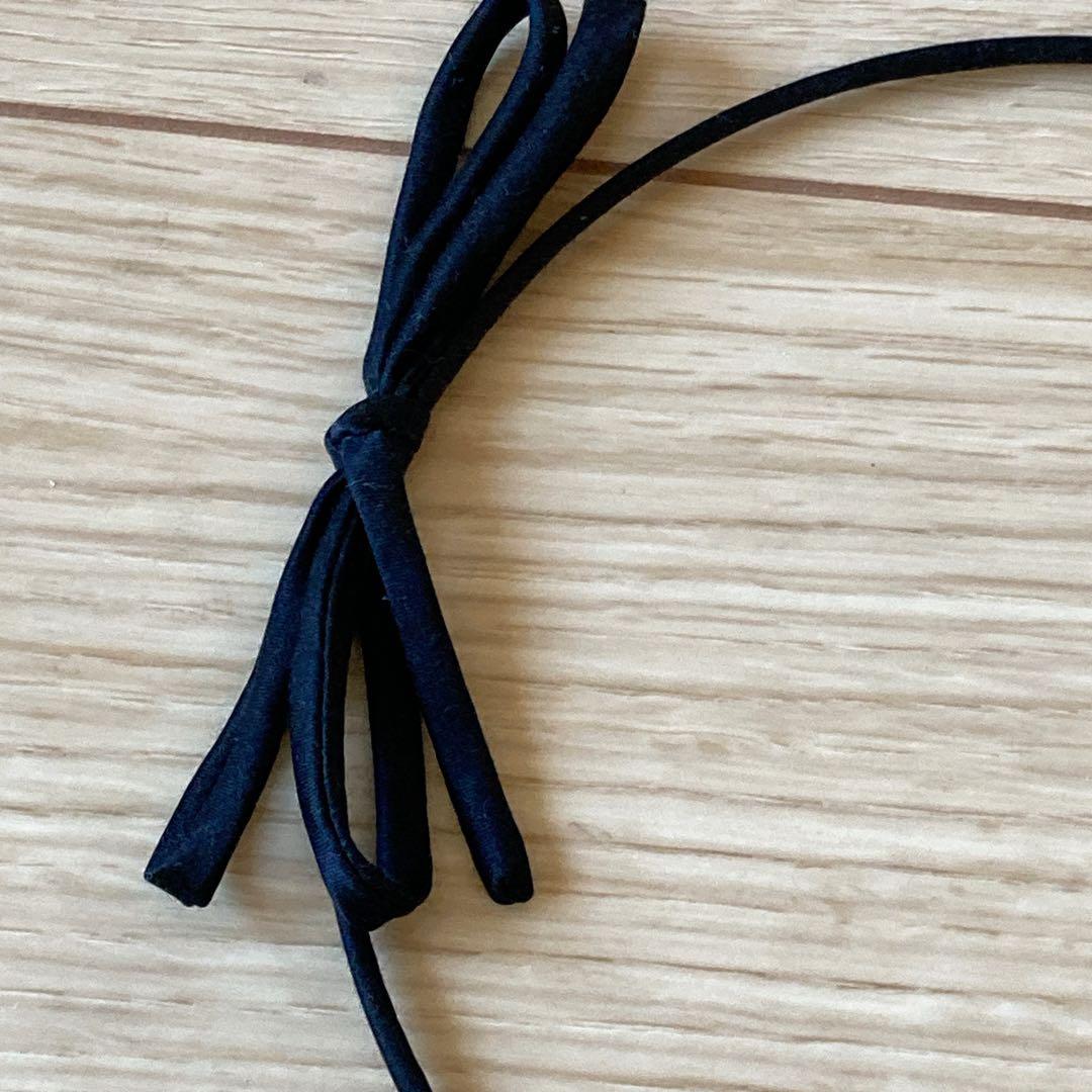 【極美品】acca 黒 リボン付き　カチューシャ