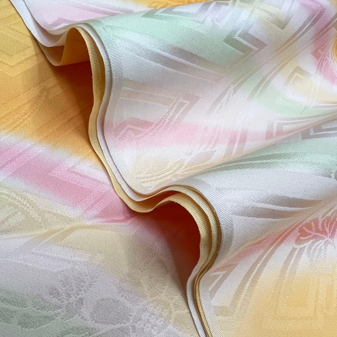 正絹　本振袖　長襦袢　反物　虹暈し