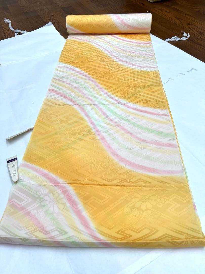 正絹　本振袖　長襦袢　反物　虹暈し