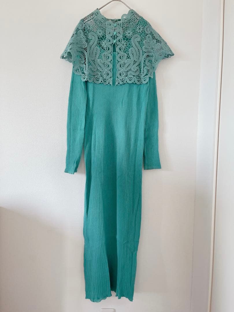 大人気！【Ameri】LACE COLLAR SET DRESS ワンピース