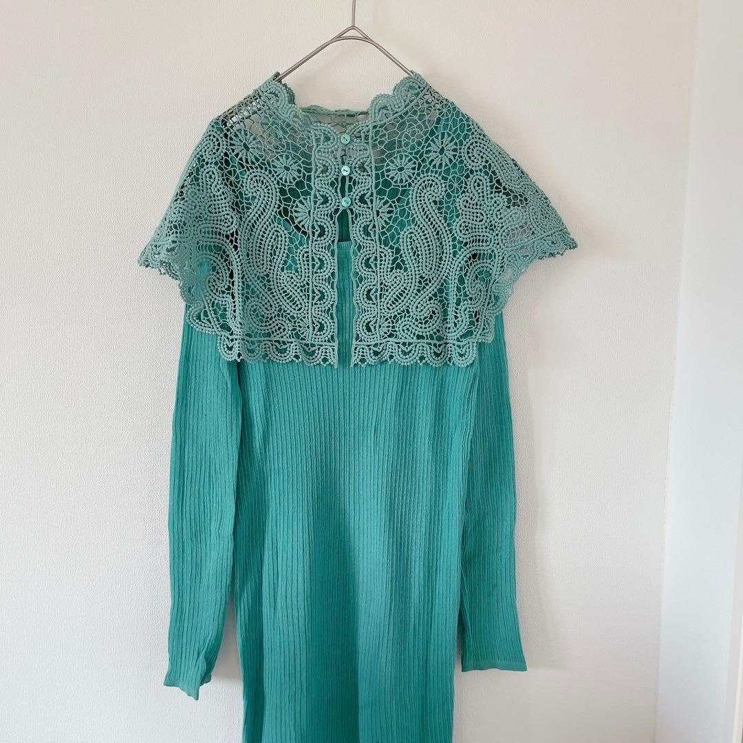 大人気！【Ameri】LACE COLLAR SET DRESS ワンピース