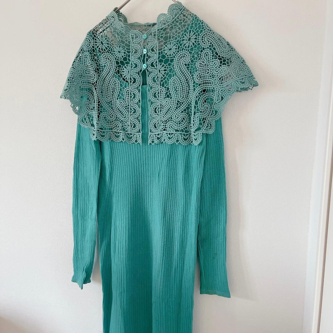 大人気！【Ameri】LACE COLLAR SET DRESS ワンピース