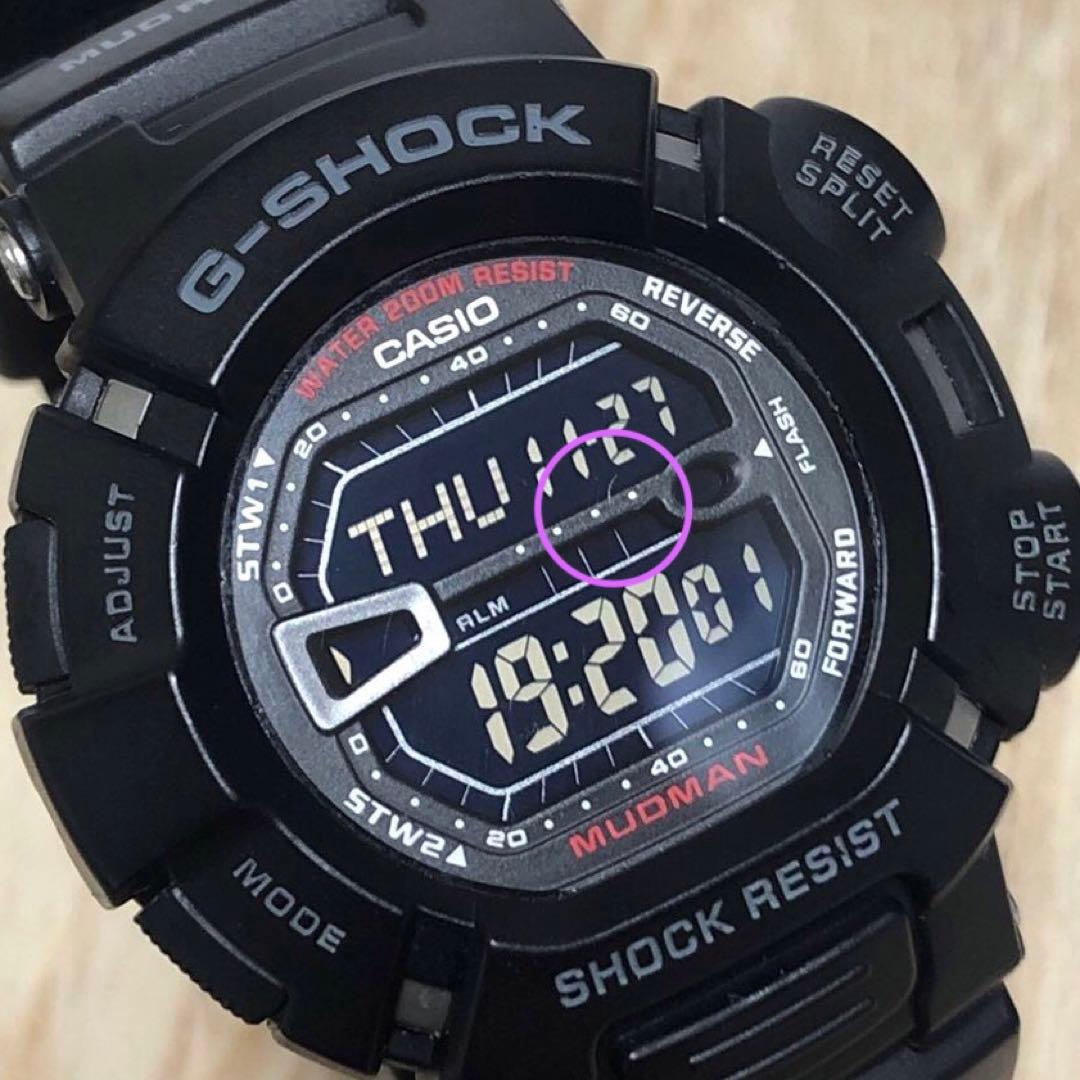 【レアカラーG-SHOCK G-9000】MUDMAN オールブラック★完動美品