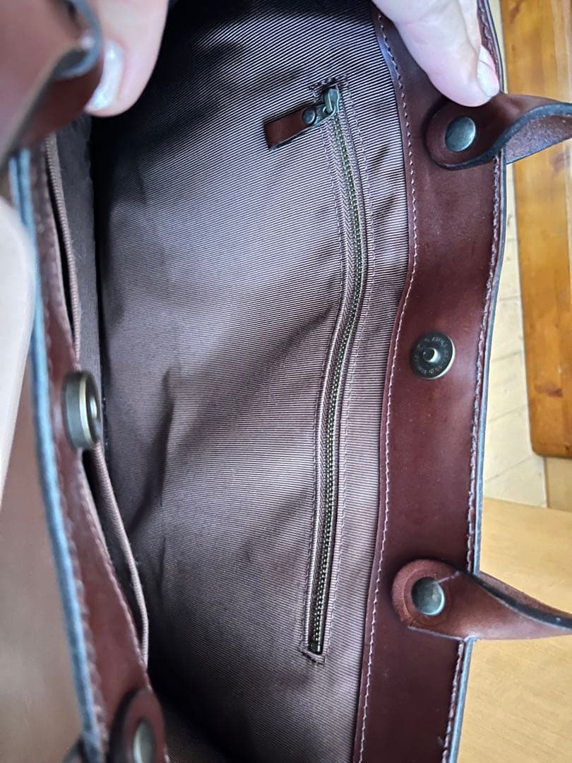 ハンドメイド　オーダー本革ブラウントートバッグ カードケース付き