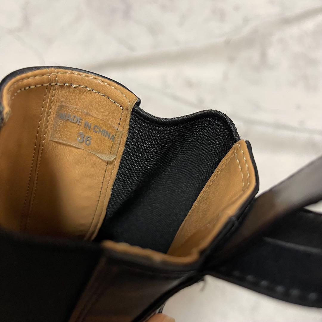 大人気 todayful レザー ミドルブーツ ブラック 36 22.5