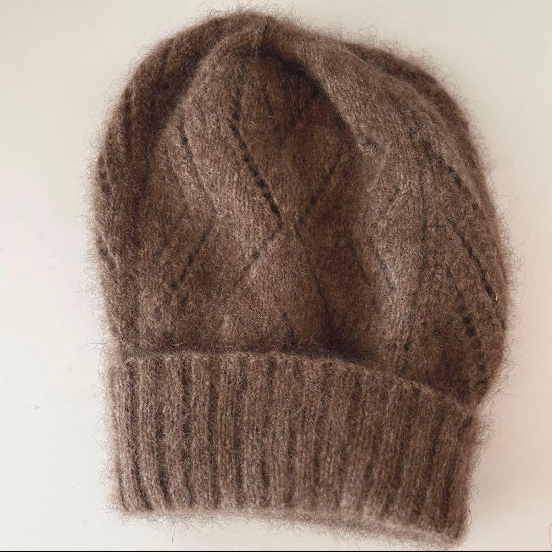 超希少繊維　QIVIUT キヴィアック　100% 手編み　ニット帽