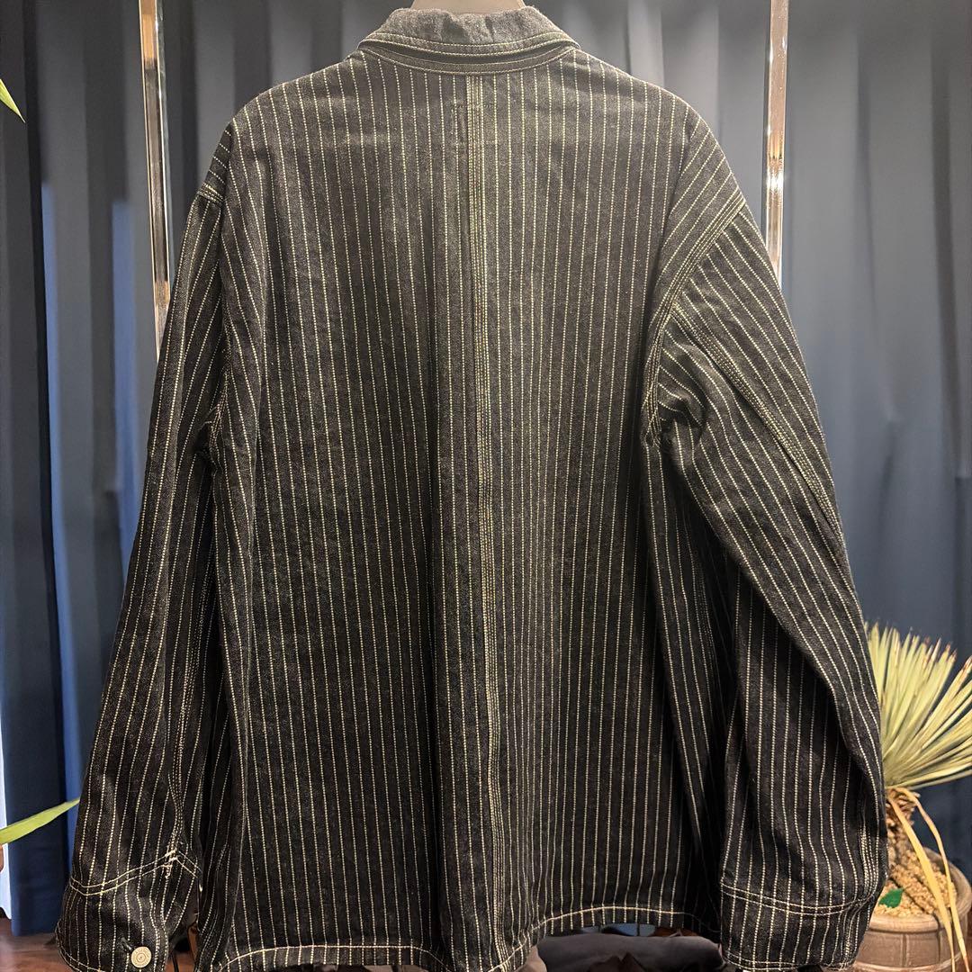 KOJIMA GENES ブラックストライプ カバーオール　ウォバッシュ