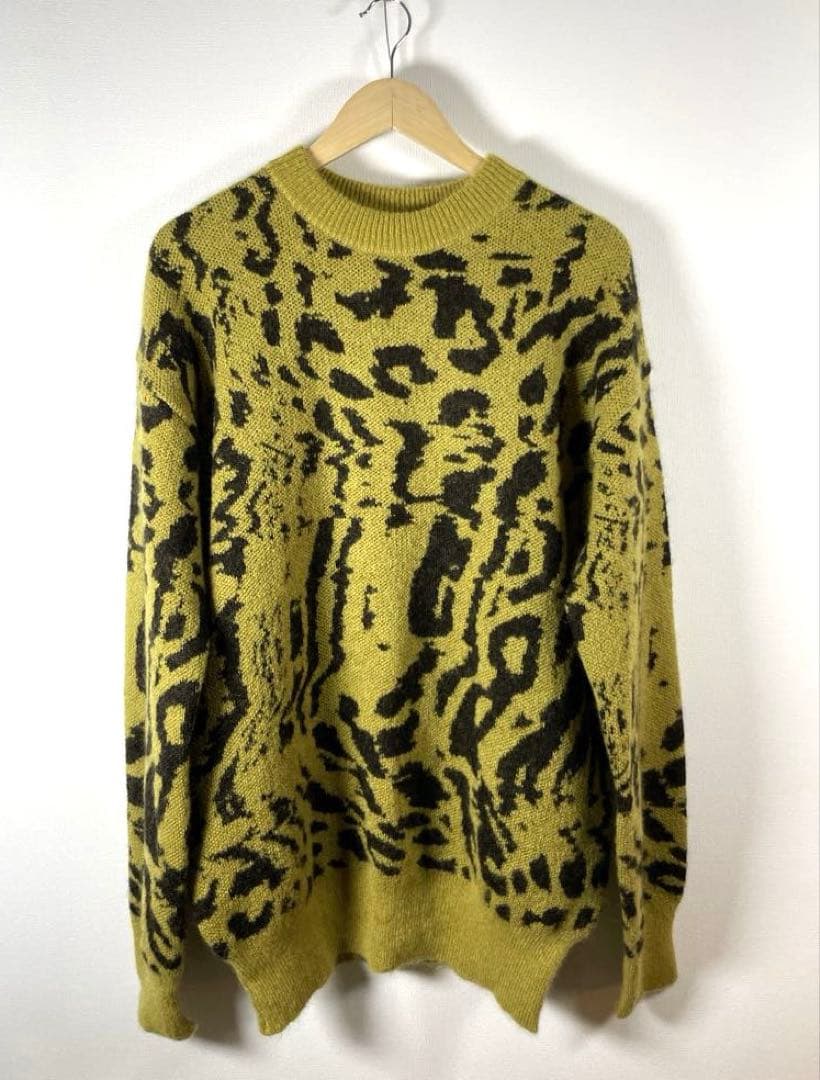 未使用 23AW ジョンローレンス サリバン モヘアニット レオパード 野村訓一