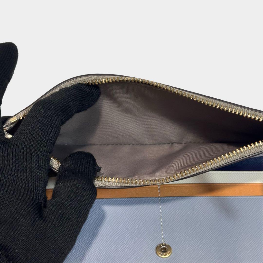 極美品✨TORY BURCH トリーバーチ　ロビンソン　長財布　グレージュ系