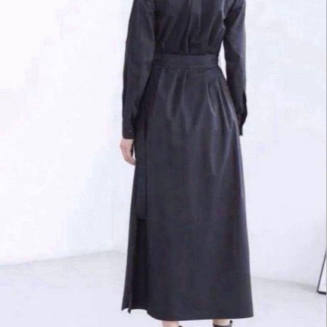 美品 ✨️マックスマーラ 近年モデル シャツワンピース ブラック マキシ丈 40