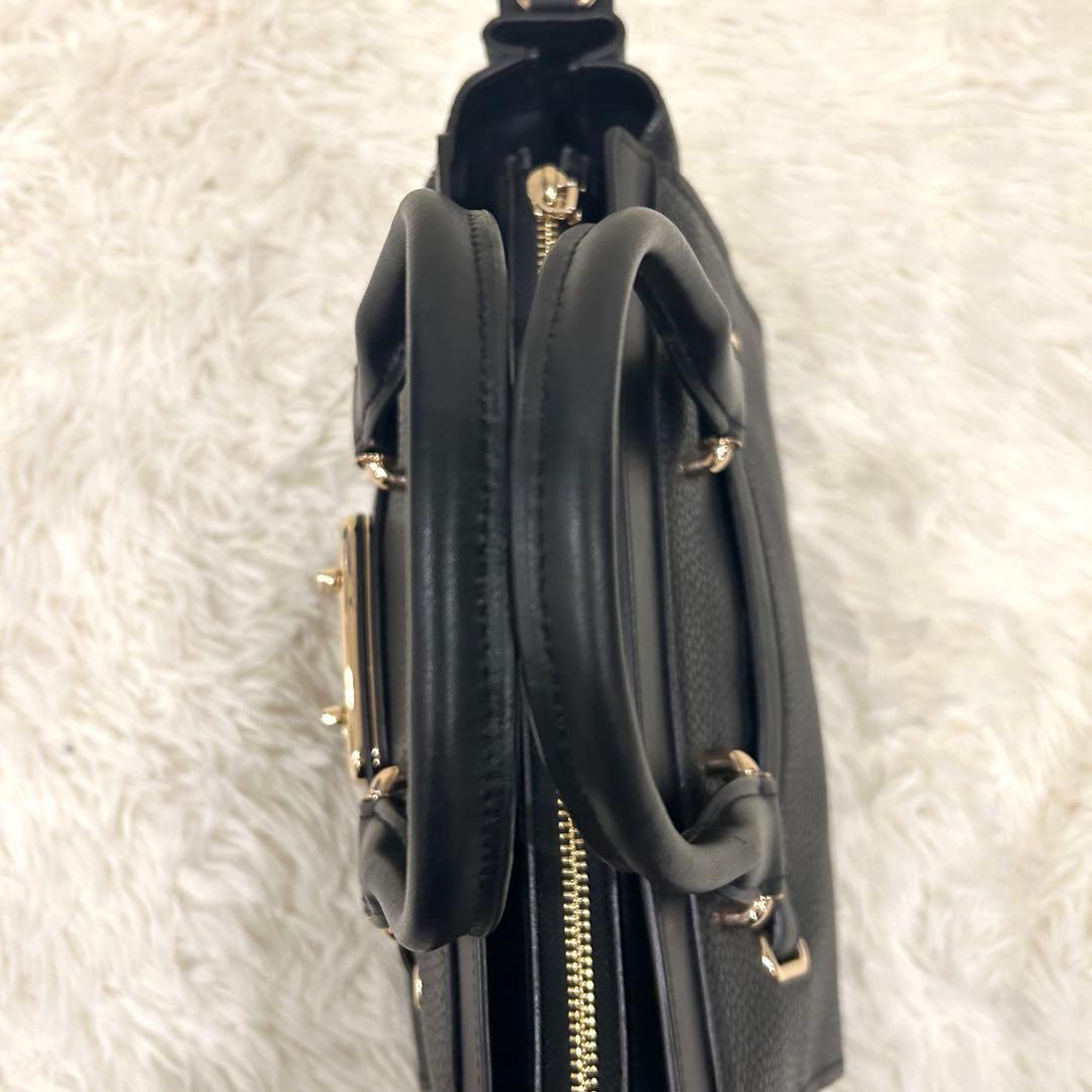 外観美品コーチ coach スワッガー ハンドバッグ レザー ターンロック