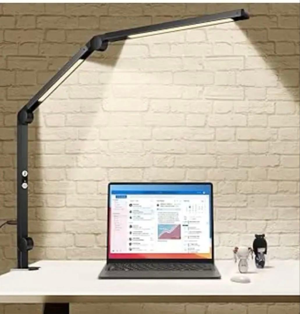 調光機能付き デュアルLED光源ブラック モニターアーム