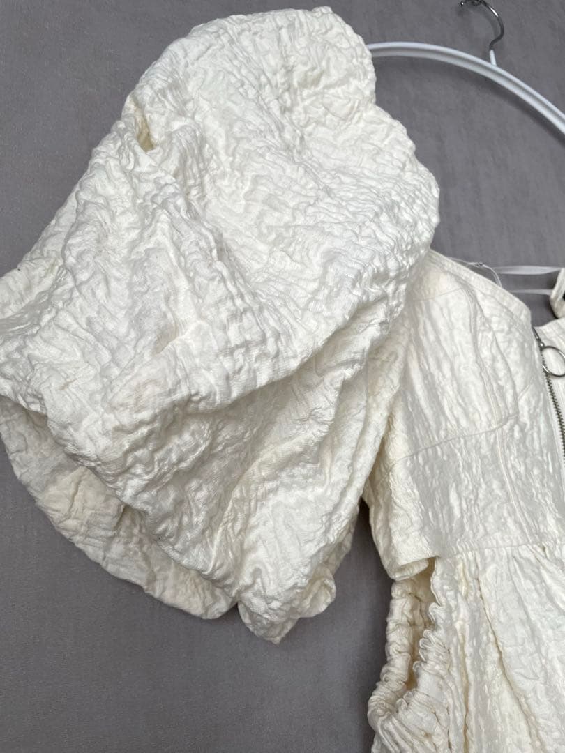 【USED】メゾンスペシャル バルーンスリーブチュニック 2way ホワイト