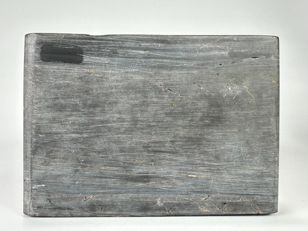 中国美術　書道具　文房具　古硯　歙州硯　金星　板硯　共箱　時代物　書道先生旧蔵