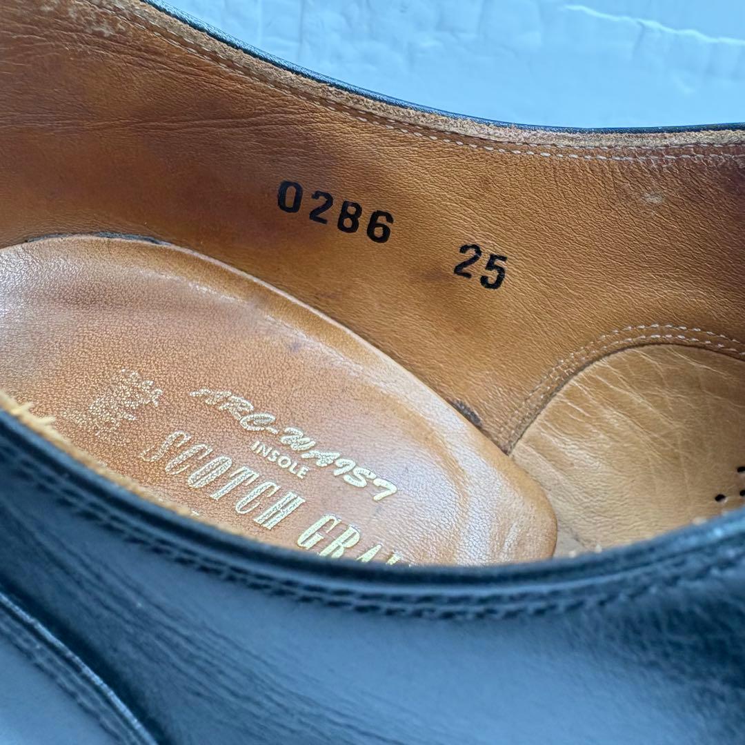 スコッチグレイン T0286 ストレートチップ 本革 ハーフラバー新品 25