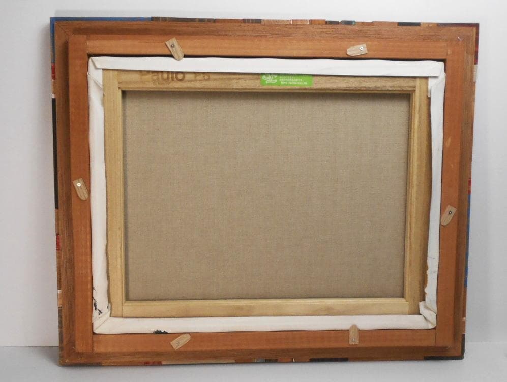 自作・手造り◆廃材木片でのアートな額縁1点物！油絵F6号用