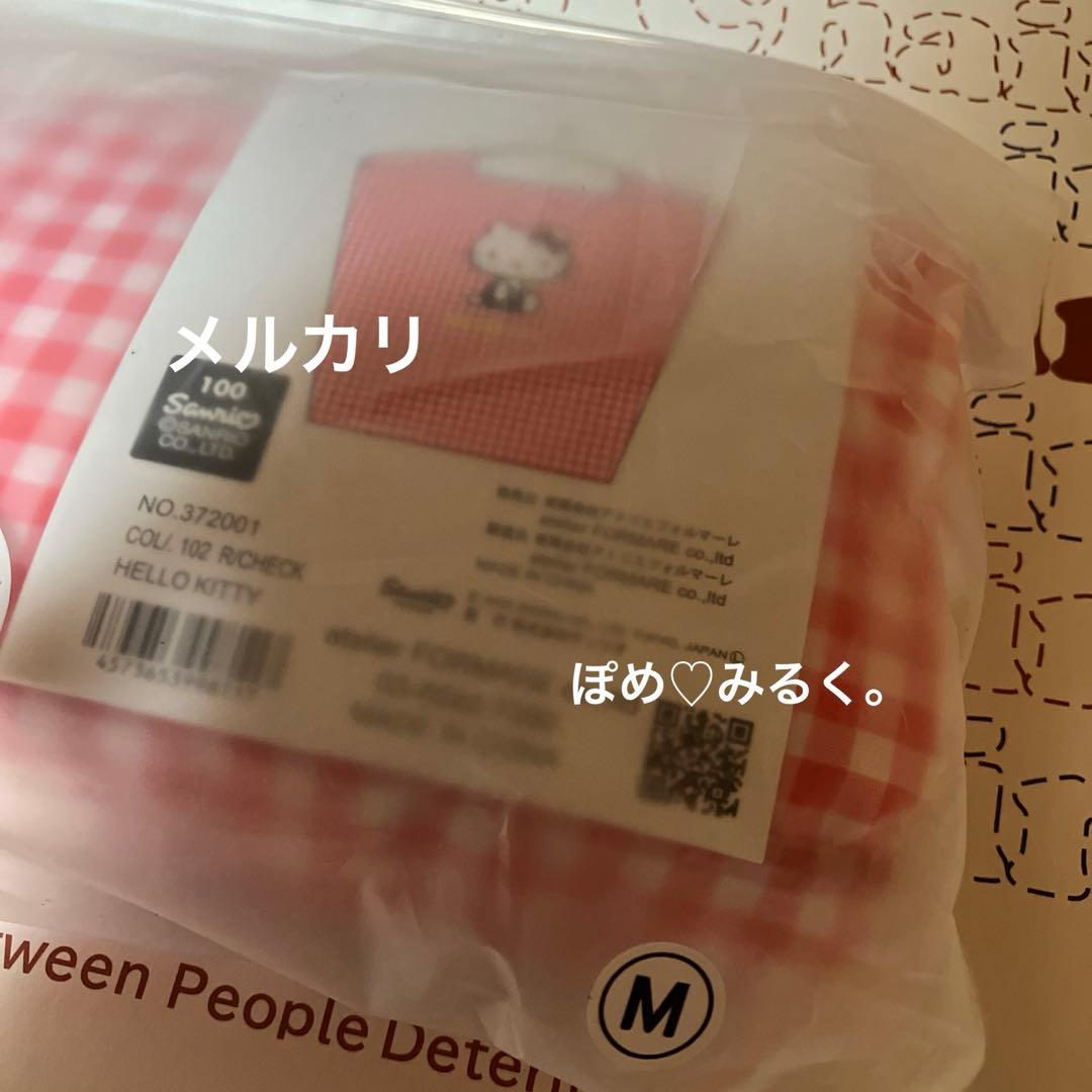 ハローキティ♡赤チェック★Ball&Chainコラボバッグ★Mサイズ★正規品