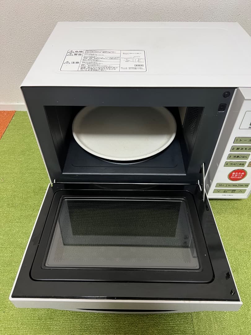 山善 オーブンレンジ 縦開き ホワイト 電子レンジ 2018年製