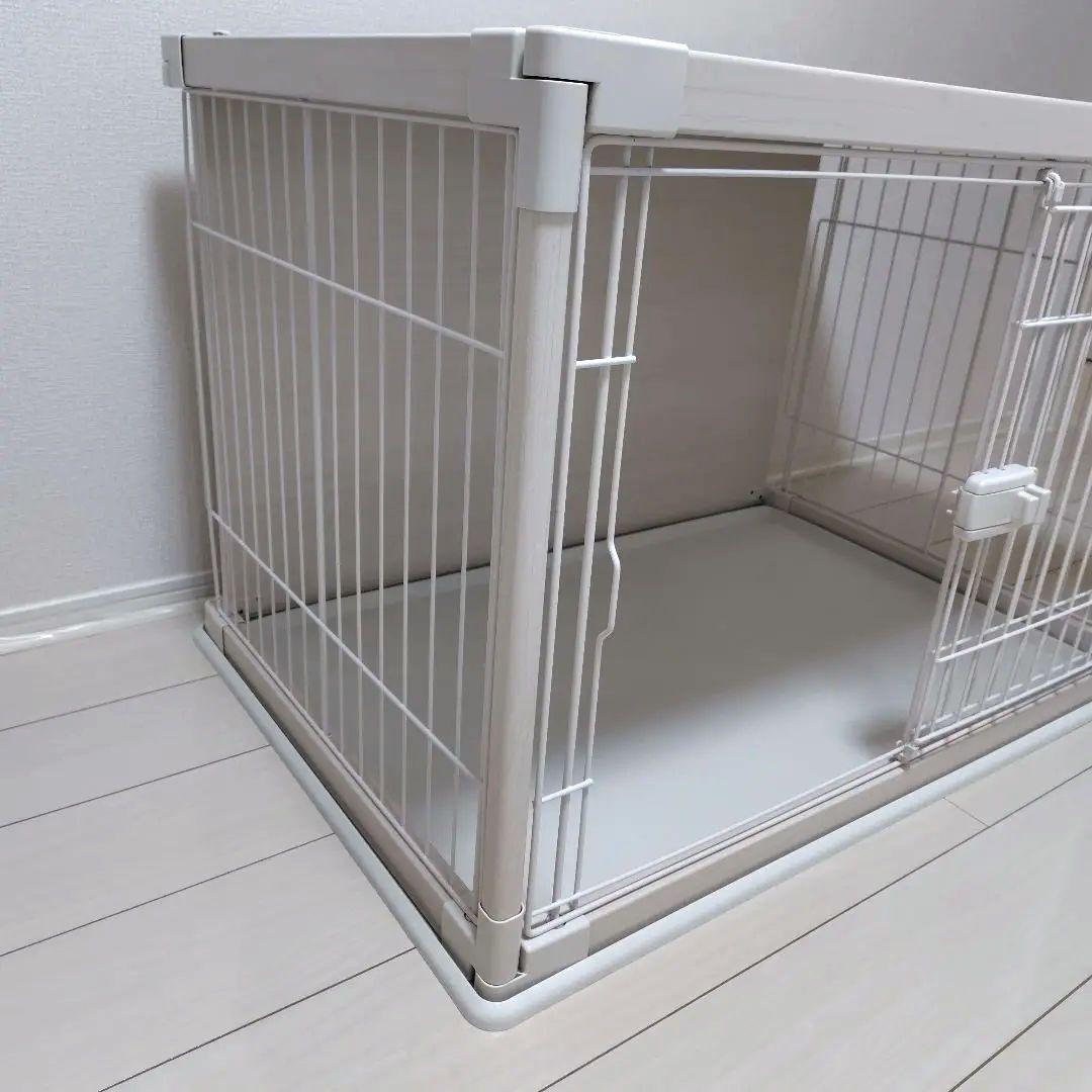 値下　美品　アイリスオーヤマ PIWS-960　ホワイト　木目調 サークル　犬猫