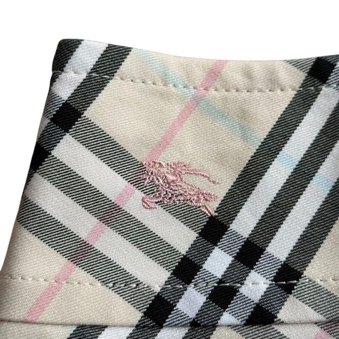 バーバリーブルーレーベル 台形 スカート Y2K ノバチェック ホースロゴ 36