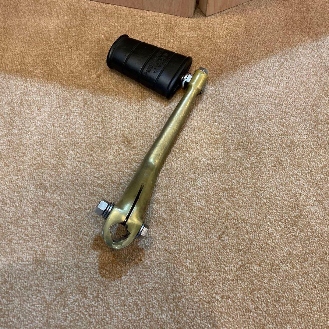 ハーレー チョッパー 希少 ブラス 真鍮 キックアーム 純正ペダル付