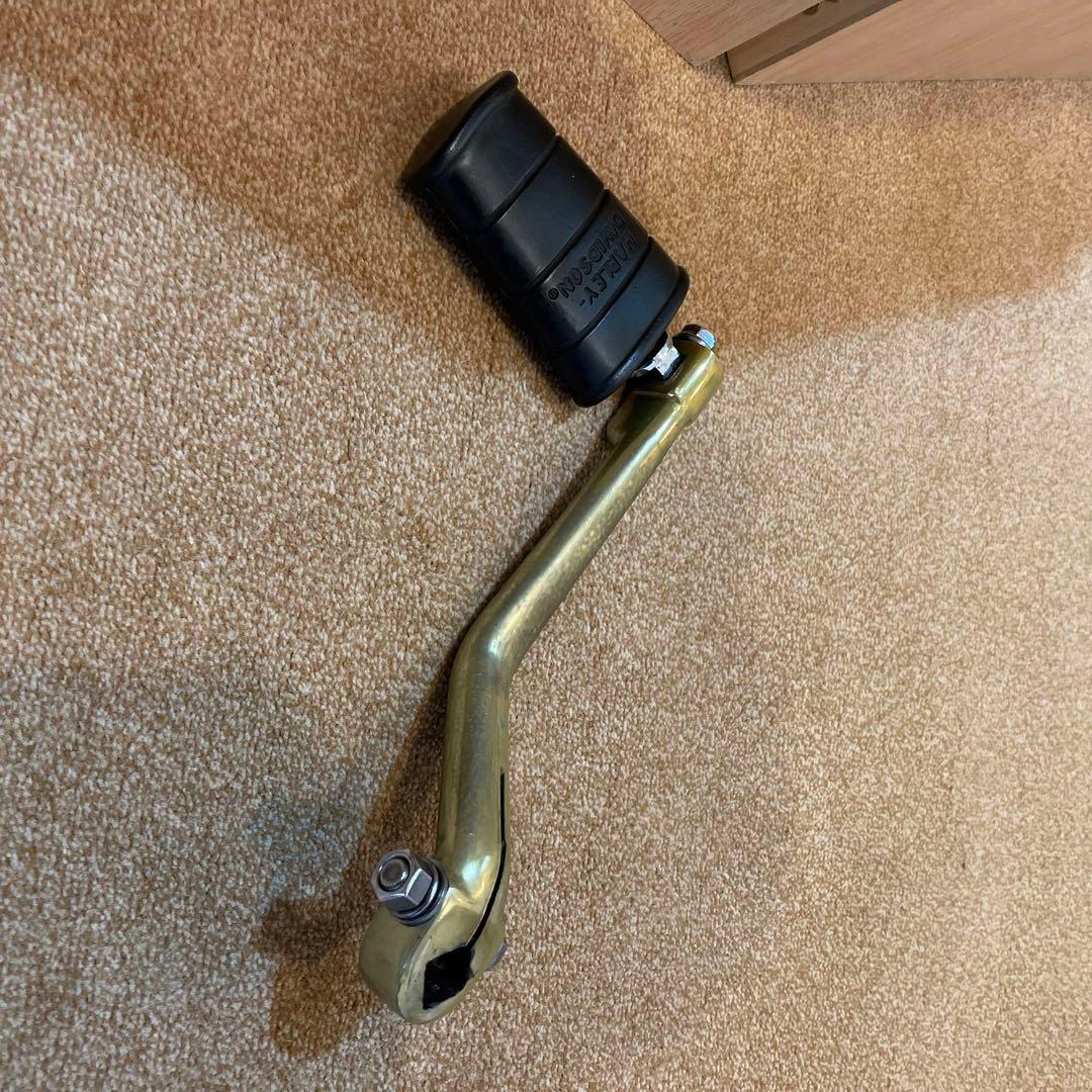 ハーレー チョッパー 希少 ブラス 真鍮 キックアーム 純正ペダル付