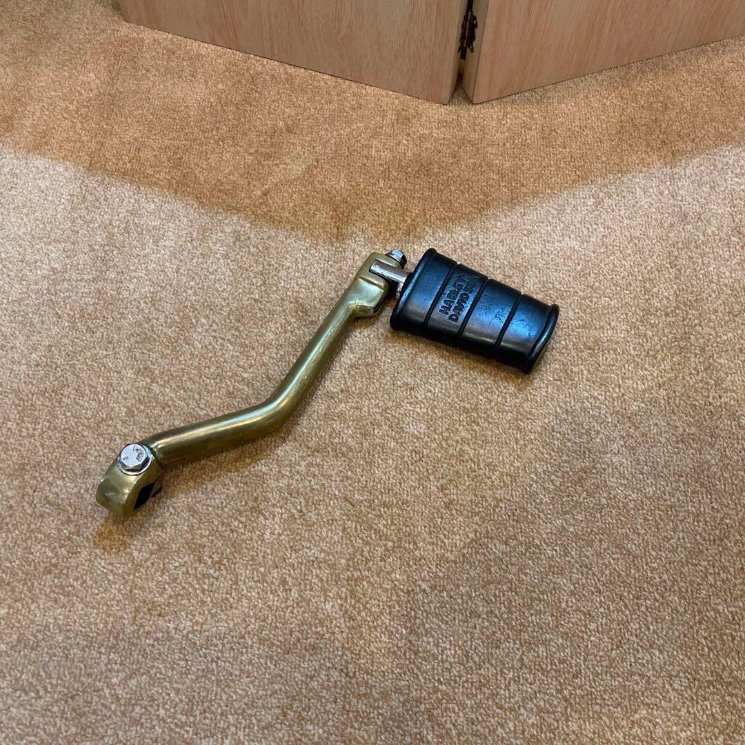 ハーレー チョッパー 希少 ブラス 真鍮 キックアーム 純正ペダル付